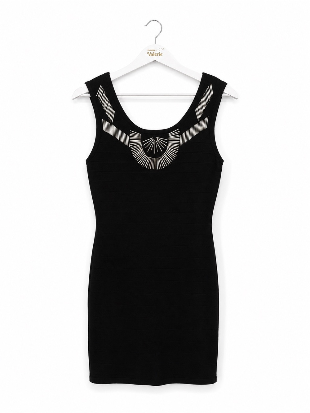 Forever 21 Beaded Black Bandage Mini Dress Formal Cocktail Size Small Party